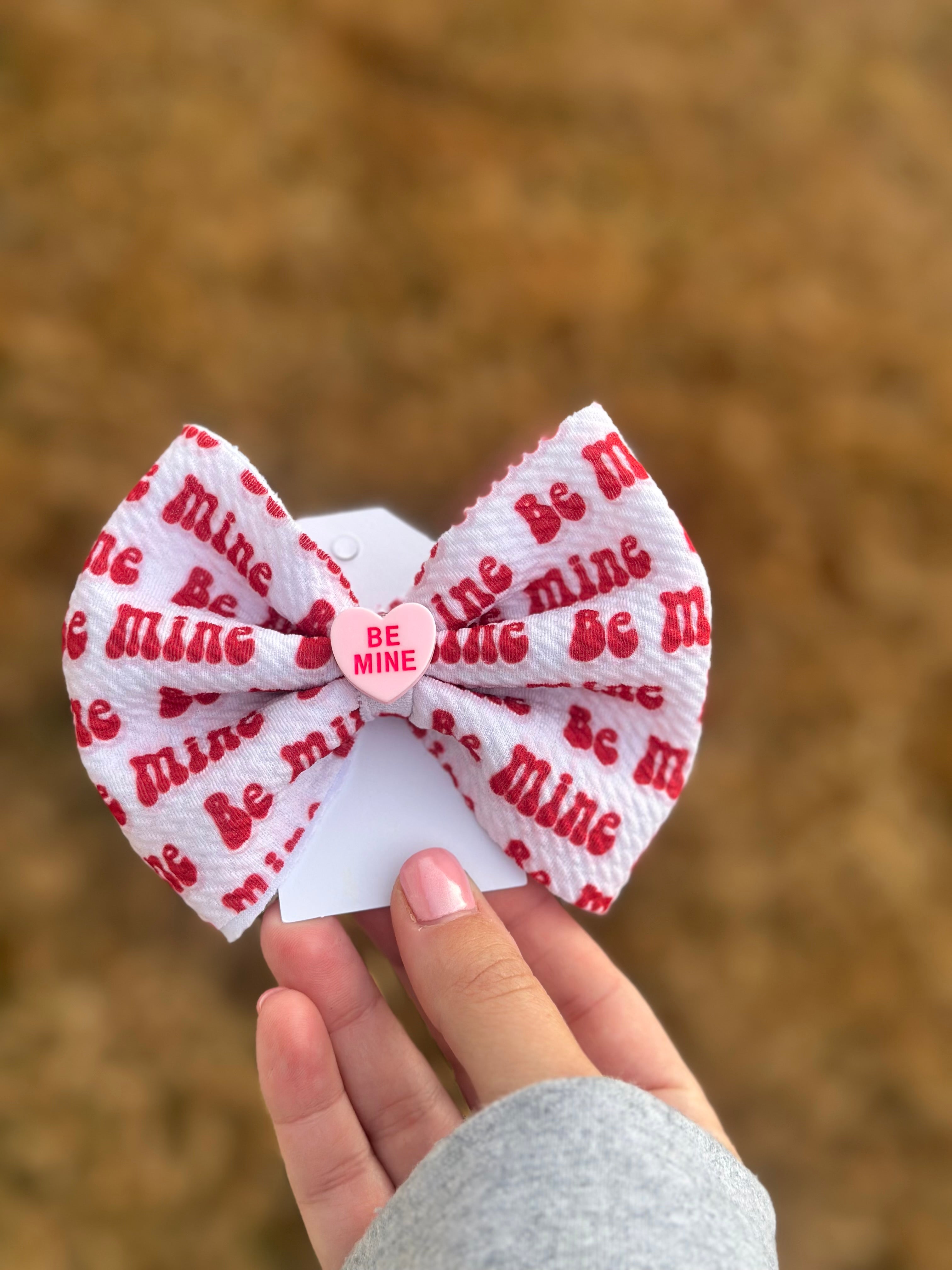 4.5" Bow- Valentine Be Mine