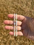 Clear Irridescent Pray Bracelet Set