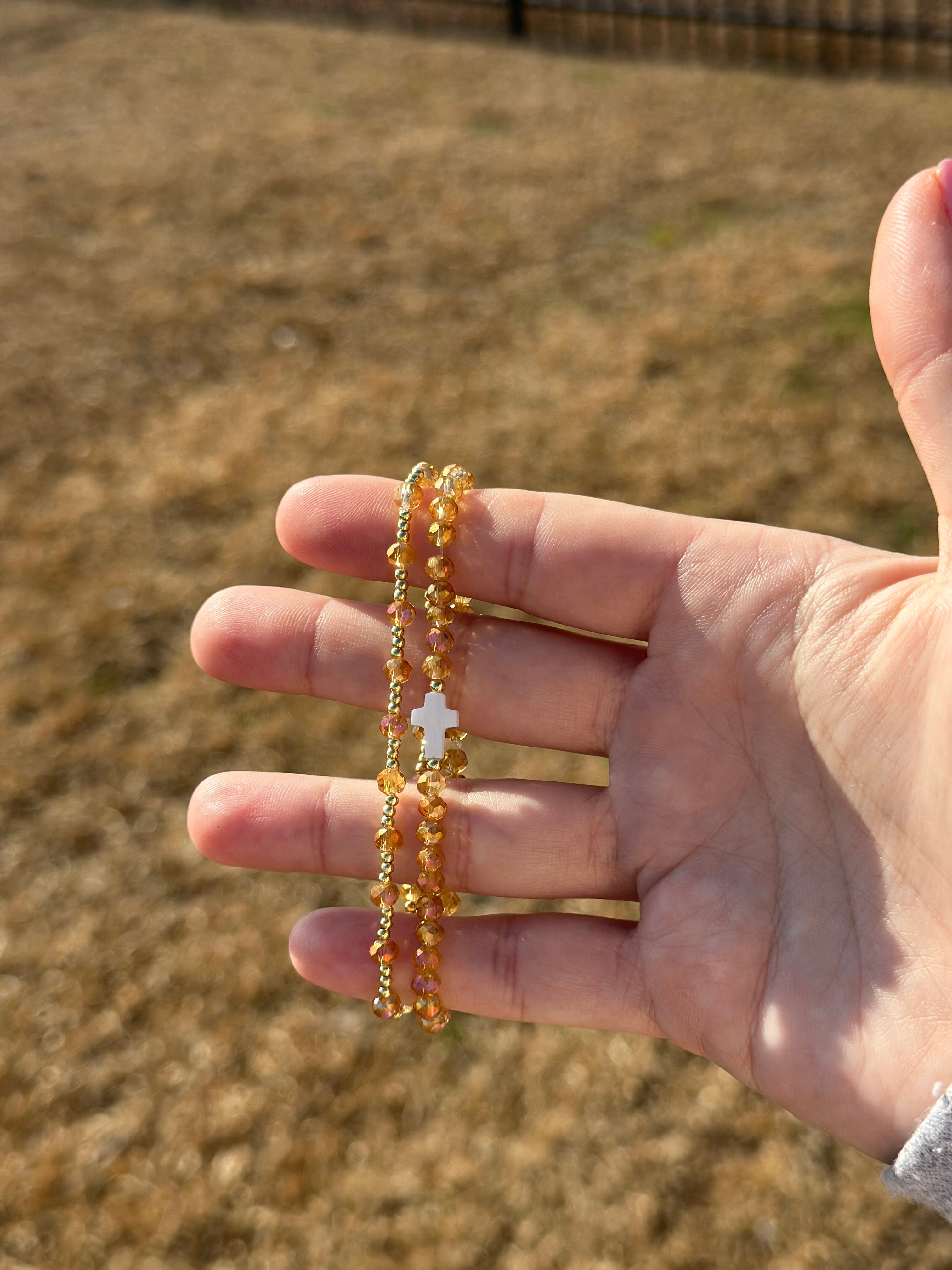 Terracotta Cross Bracelet Set