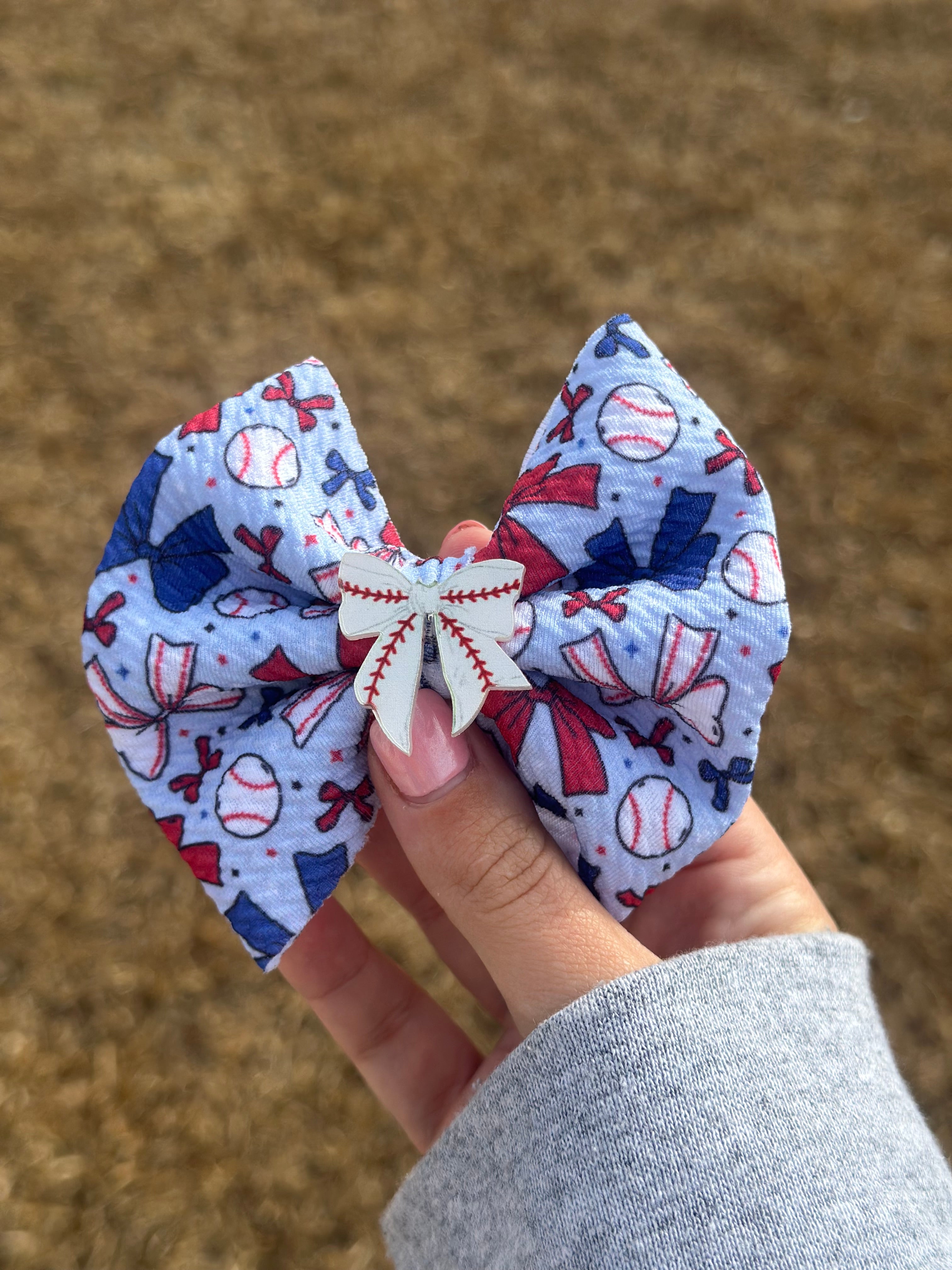 4" Bow- Baseball Freedom